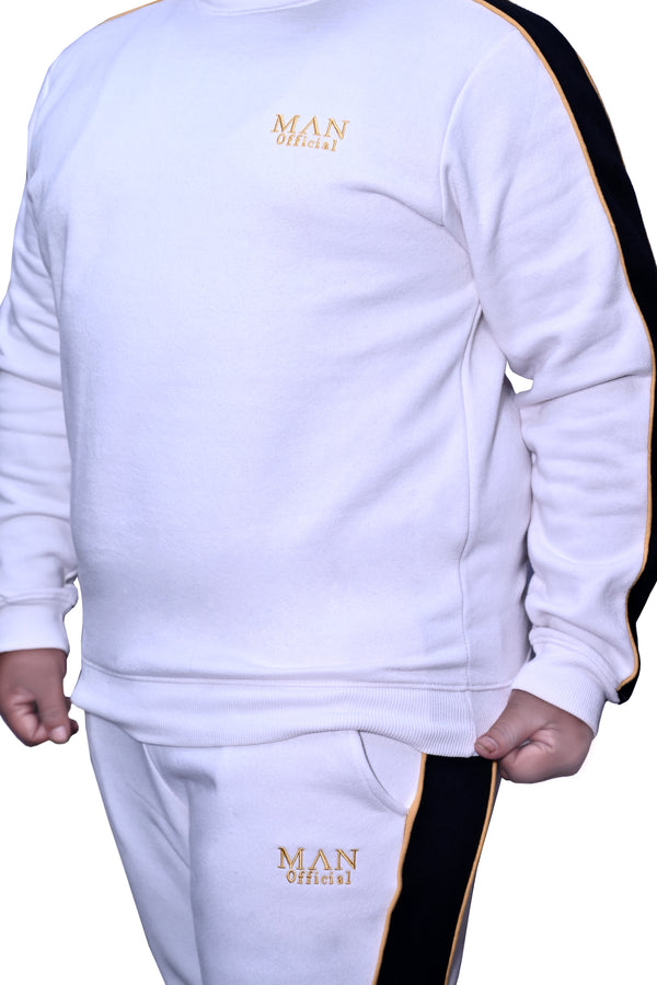 BOHOO MANS  WHITE TRACK SUIT