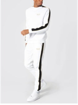 BOHOO MANS  WHITE TRACK SUIT